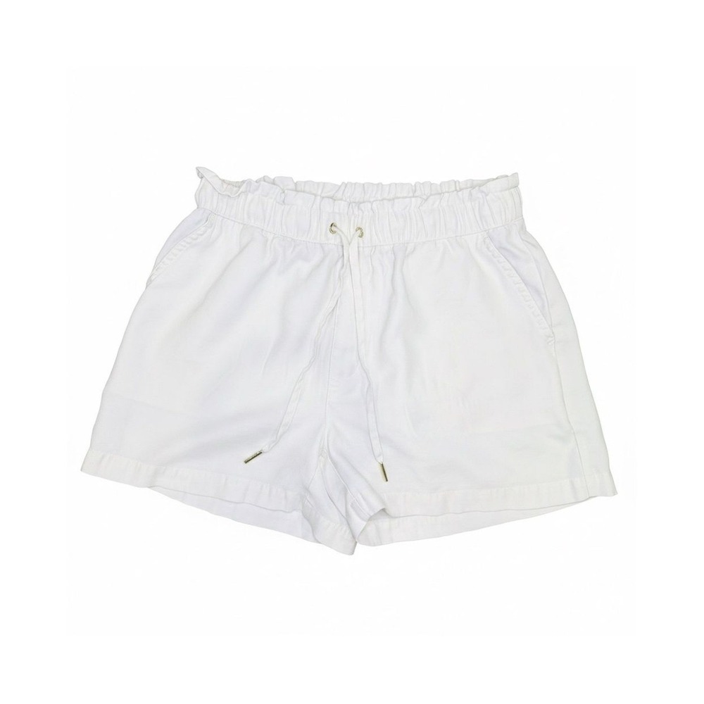 Tommy Hilfiger Women S White Paperbag Waist Drawstring Shorts Summer Casual